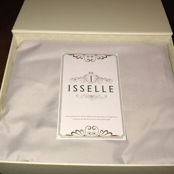 Isselle Beaufort sheet set Queen Slate Grey New - Picture 2 of 4